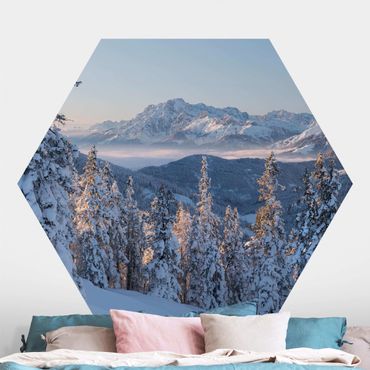 Hexagon Behang Leogang Mountains Austria