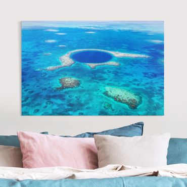 Canvas schilderijen Lighthouse Reef Of Belize