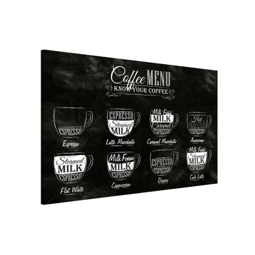 Magneetborden Coffee Varieties Chalkboard