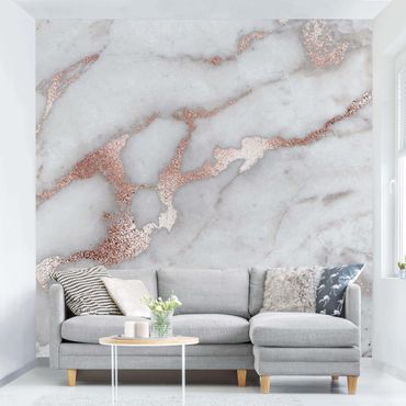 Patroonbehang Marble Look With Glitter