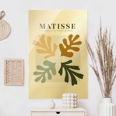 Glasschilderijen Matisse Interpretation - Leaves