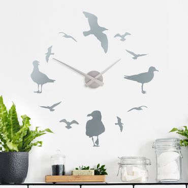 Muurstickers Gulls clock