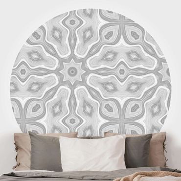 Behangcirkel Pattern In Grey And Silver With Stars