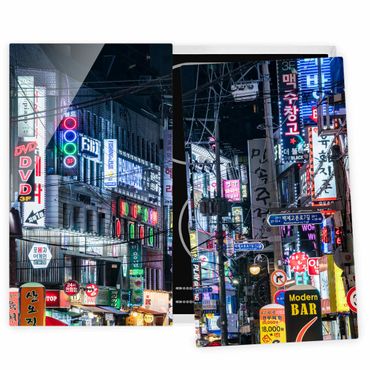 Kookplaat afdekplaten Nightlife Of Seoul