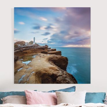 Canvas schilderijen Lighthouse In New Zealand
