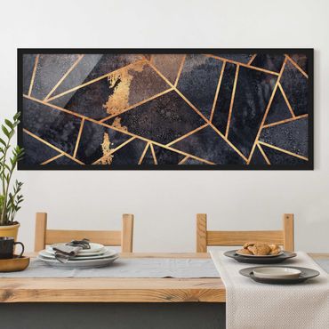 Ingelijste posters Onyx With Gold