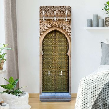 Wandkapstokken houten paneel Oriental Gate