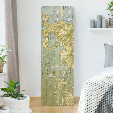Wandkapstokken houten paneel Ornament background