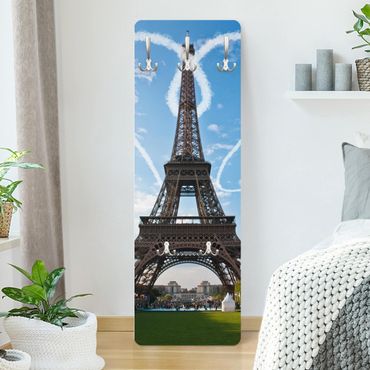 Wandkapstokken houten paneel Paris - City Of Love