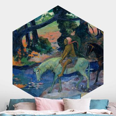 Hexagon Behang Paul Gauguin - Flight