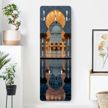 Wandkapstokken houten paneel Reflections In The Mosque