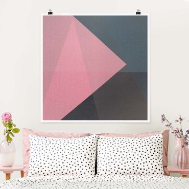 Posters Pink Transparency Geometry