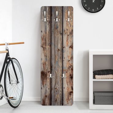 Wandkapstokken houten paneel - Rustic boards