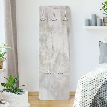 Wandkapstokken houten paneel - Shabby Concrete Wall Smoothed