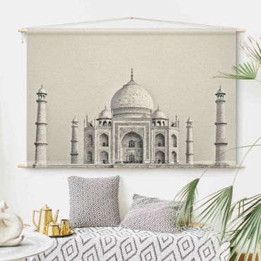 Wandtapijt - Taj Mahal In Grey
