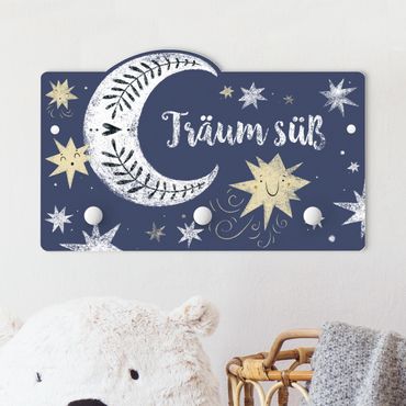 Wandkapstokken voor kinderen Dream Cute Moon And Stars