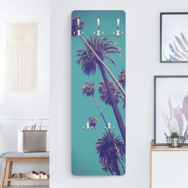 Wandkapstokken houten paneel Tropical Plants Palm Trees And Sky