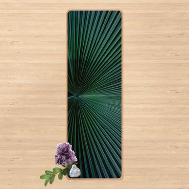 Yogamat kurk Tropical Plants Palm Leaf In Turquoise ll
