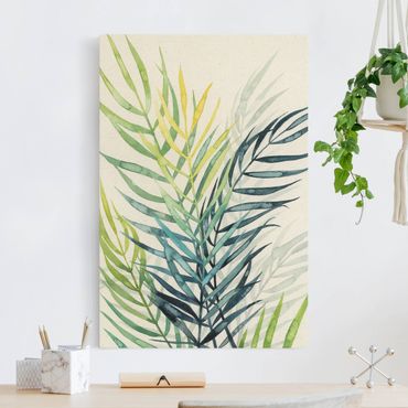 Leinwandbild Natur - Tropisches Blattwerk - Palme - Hochformat 2:3