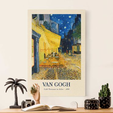 Natuurlijk canvas schilderijen Vincent van Gogh - Cafe Terrace In Arles - Museum Edition