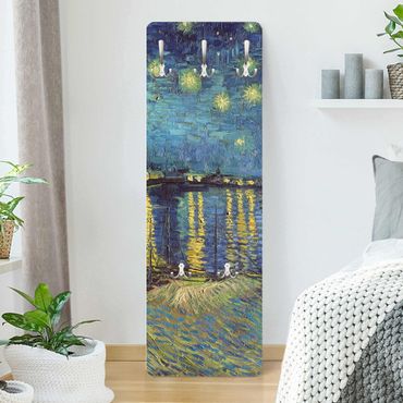 Wandkapstokken houten paneel Vincent Van Gogh - Starry Night Over The Rhone