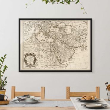 Ingelijste posters Vintage Map The Middle East