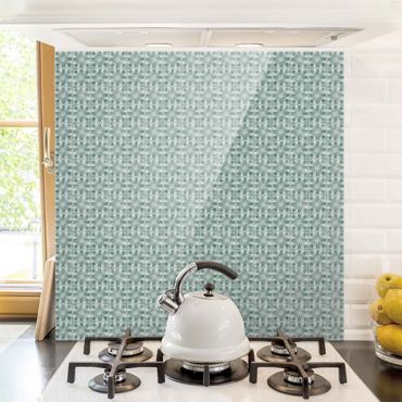 Spatscherm keuken Vintage Pattern Geometric Tiles