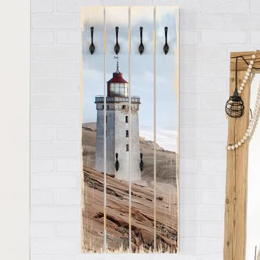 Wandkapstokken houten pallet Lighthouse In Denmark