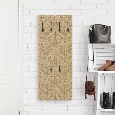 Wandkapstokken houten pallet Spiritual Pattern Beige