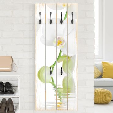 Wandkapstokken houten pallet Spa Orchid - White Orchid