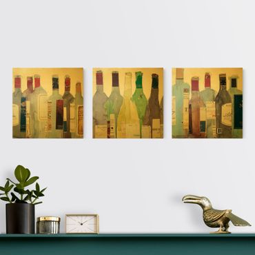 Canvas schilderijen - 3-delig Wine & Spirits Set I