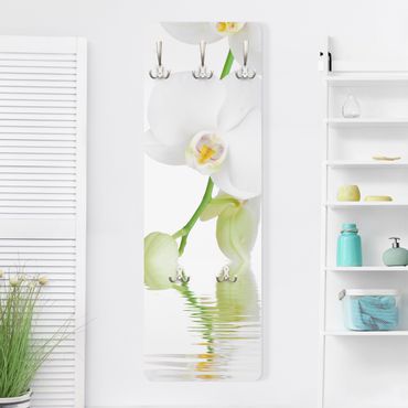 Wandkapstokken houten paneel Spa Orchid - White Orchid