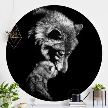 Behangcirkel Wolf In The Dark