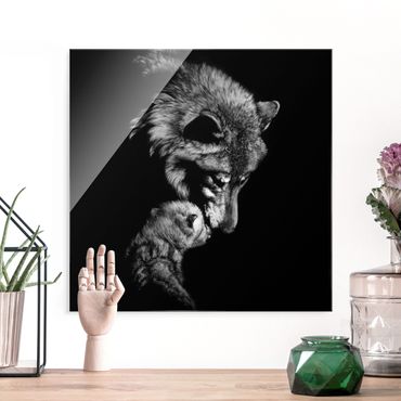 Glasschilderijen Wolf In The Dark