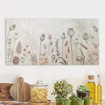 Canvas schilderijen - Delicate dried autumn flowers
