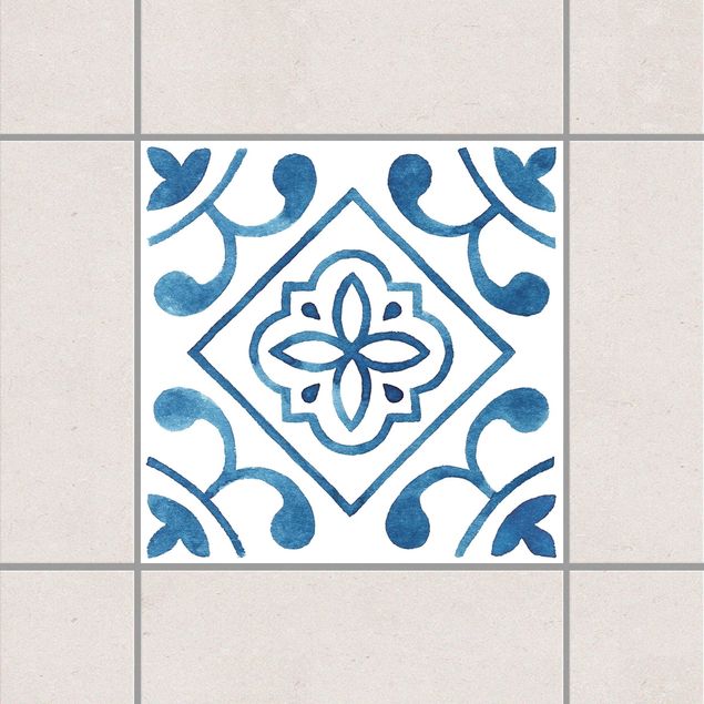 Tegelstickers Pattern Blue White Series No.2