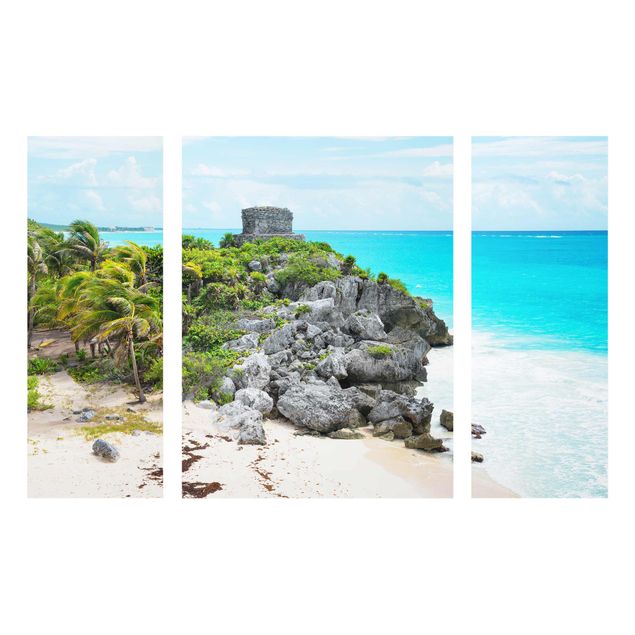 Glas Magnetboard Caribbean Coast Tulum Ruins
