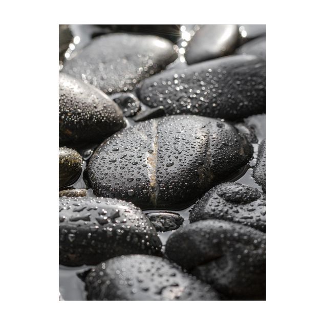 Vloerkleed antraciet Black Stones In Water