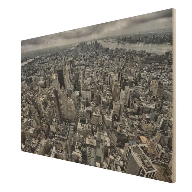 Houten schilderijen View Over Manhattan
