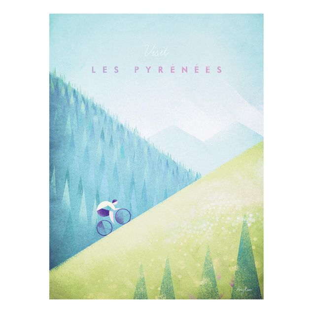 Forex schilderijen Travel Poster - The Pyrenees