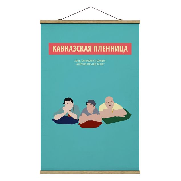 Stoffen schilderij met posterlijst Film Poster Kidnapping, Caucasian Style
