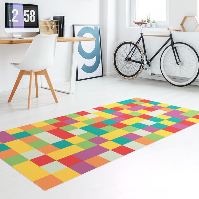 tapijt modern Colourful Mosaic Circus