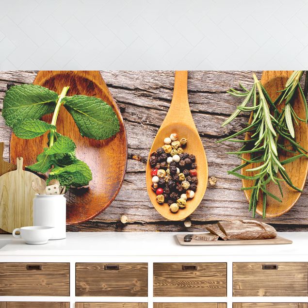 Achterwand voor keuken specerijen en kruiden Herbs And Spices
