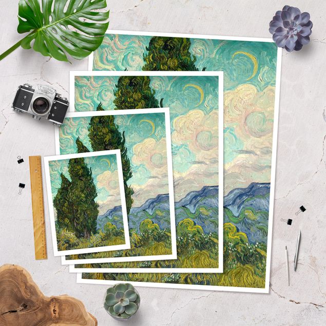 Posters Vincent van Gogh - Cypresses
