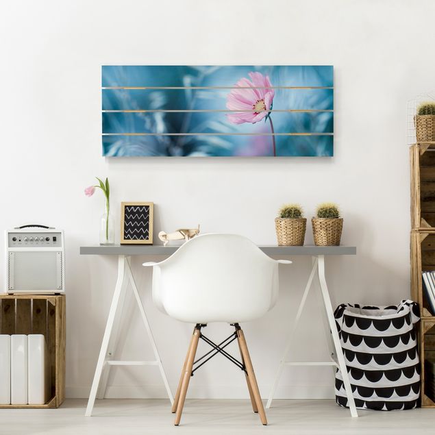 Houten schilderijen op plank Bloom In Pastel