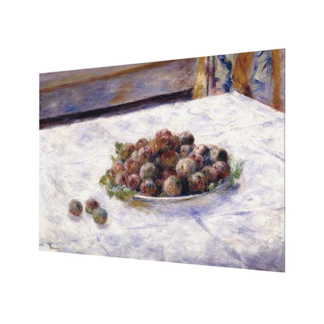 Spatscherm keuken Auguste Renoir - Tray With Plums