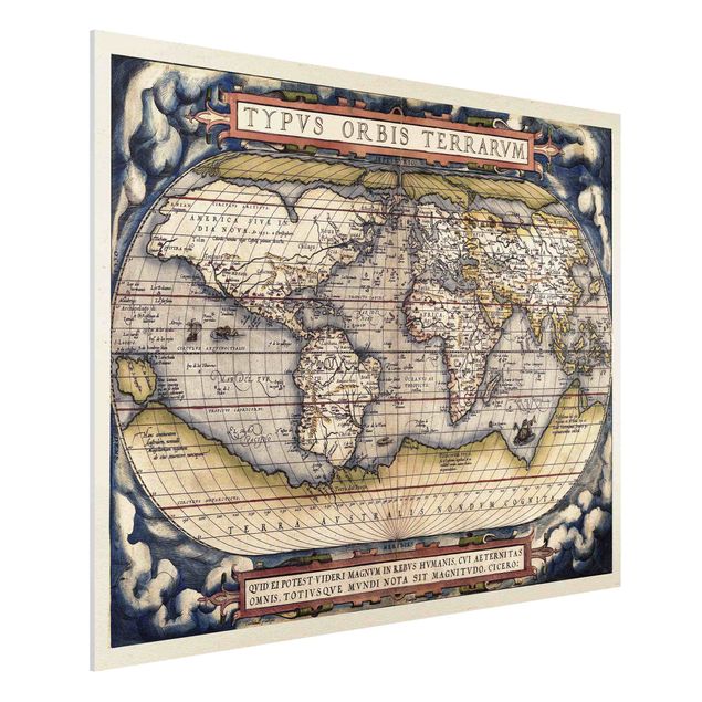 Forex schilderijen Historic World Map Typus Orbis Terrarum