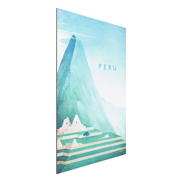 Aluminium Dibond schilderijen Travel Poster - Peru
