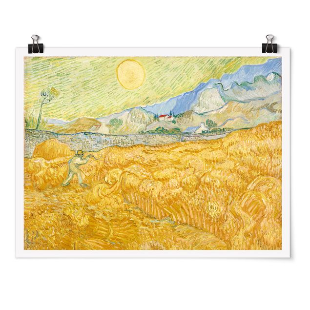 Posters Vincent Van Gogh - The Harvest, The Grain Field