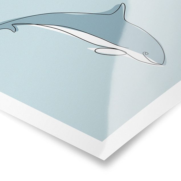 Posters Dolphin Line Art